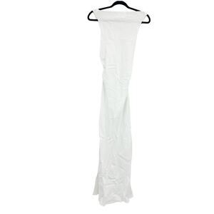 Reformation Women's White Casette Cross Back Linen Midi Dress Size 6 NWOT